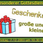 Mehr über den Artikel erfahren Große und kleine Geschenke